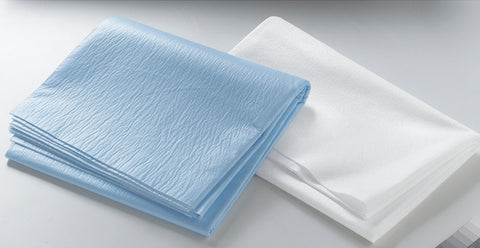 McKesson Stretcher Sheet Fitted 32 X 72 Inch Blue Spunbond Polypropylene Disposable (50/CS) MK-683897