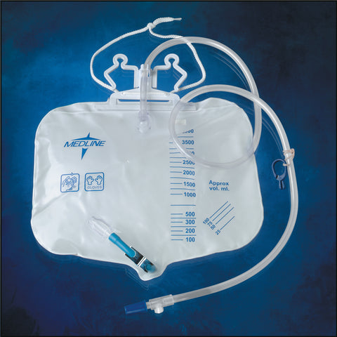 Urinary Drain Bag Medline® Anti-Reflux Valve OR Sterile 4,000 mL Vinyl (20/CS) MK-689313