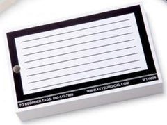 Instructional Tag Key Surgical® Write On Black 3 X 5 Inch Durable 100 per Case KEYSUR MK-700885