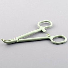 Hemostatic Forceps Sklar® 5-1/4 Inch Length Floor / Office Grade Plastic Sterile Locking Finger Ring Handle Curved Serrated Tips CASE OF 100 MK-703892