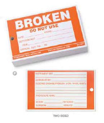 Instructional Tag Key Surgical® Write On Orange 3 X 5 Inch Durable 100 per Case  BROKEN ORANGE 2 SIDED MK-707713