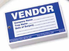 Instructional Tag Key Surgical® Write On Blue 3 X 5 Inch Durable 100 per Case  WRITE-ON VENDOR BLU KEYSUR MK-709064