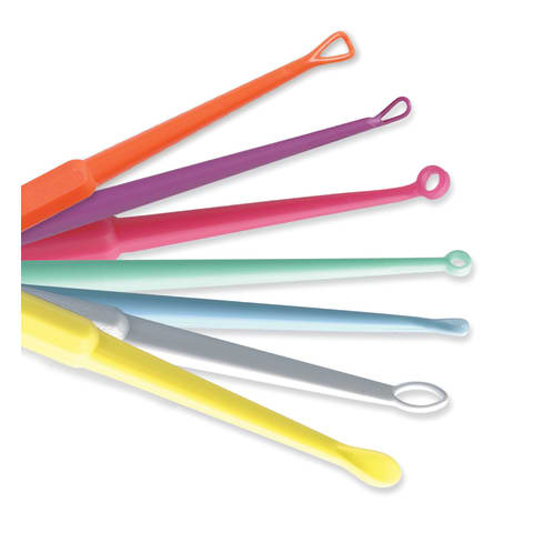 marketlab Disposable  Safe Ear Curettes™, Variety Pack • 15 white and 10 each of all other colors 75 / pk