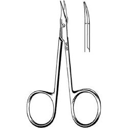 Operating Scissors Merit™ Gradle 4-1/4 Inch Length Floor / Office Grade Pakistani Stainless Steel NonSterile Finger Ring Handle Slightly Curved Sharp Tip / Sharp Tip EACH MK-736223
