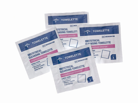 Obstetrical Cleansing Towelette Med Nap Individual Packet Scented 100 Count (100/BX 10BX/CS) MK-768691
