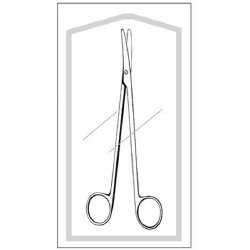 Dissecting Scissors Econo Sterile™ Metzenbaum 7 Inch Length Floor / Office Grade Pakistani Stainless Steel Sterile Finger Ring Handle Curved Blunt Tip / Blunt Tip BOX OF 50 MK-771077