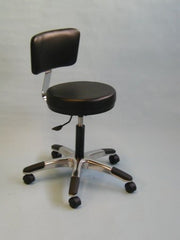 Brandt Industries Exam Stool Airbuoy Backrest Pneumatic Height Adjustment 5 Casters Black - M-786448-4766 | Each of 1