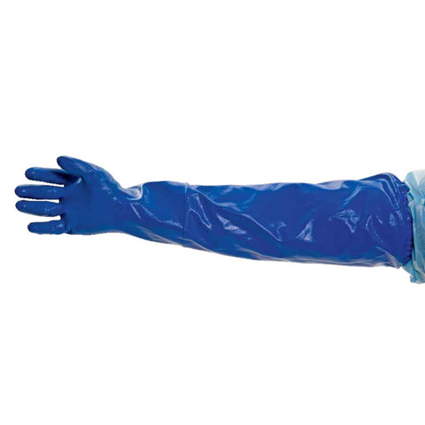 Utility Glove Extended Sleeve Large Nitrile Blue 24 Inch Length Elastic Cuff NonSterile EXAM NITRILE 24" ELAS CUFF PF LF BLU LG KEYSUR MK-810101