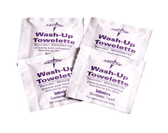 Antiseptic Skin Towelette Medline Wash-Up Individual Packet Unscented 100 Count  (100/BX 10BX/CS) MK-812814