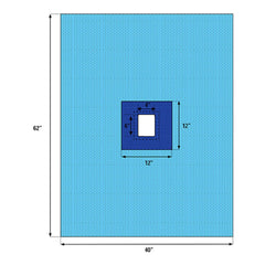 Surgical Drape Fenestrated Drape 40 W X 62 L Inch Sterile  STR BLU 40X60 (60/CS) MK-814167