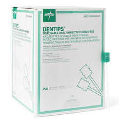 Oral Swab DenTips® Dentifrice Foam Tip 1 per Pack TREATED DRKGRN (250/BX 2BX/CS) MK-854077