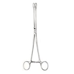 Sponge Forceps Sklar® Foerster 12 Inch Length OR / Surgical Grade German Stainless Steel NonSterile Locking Finger Ring Handle Straight Fenestrated Serrated Oval Tips EACH MK-869062