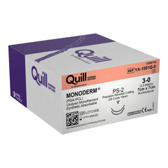 Absorbable Suture with Needle Quill™ Monoderm® Polyglycolic Acid / PCL PS-2 3/8 Circle Precision Reverse Cutting Needle Size 3-0 Barbed Monofilament (12/BX MK-869772