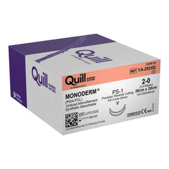 Absorbable Suture with Needle Quill™ Monoderm® Polyglycolic Acid / PCL PS-1 3/8 Circle Precision Reverse Cutting Needle Size 2-0 Barbed Monofilament (12/BX) MK-869794