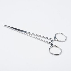 Hemostatic Forceps Centurion® Kelly 6-1/4 Inch Length Floor / Office Grade Stainless Steel Sterile Locking Finger Ring Handle Straight Serrated Tips CASE OF 20 MK-872554