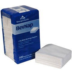 Beverage Napkin Dixie® White Paper 1PLY 9.5X9.5 (500/PK 8PK/CS) MK-873474