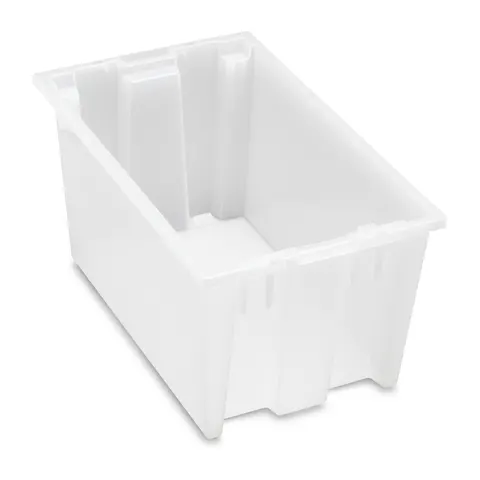 marketlab Nesting and Stacking Totes  11"W x 18"L x 9"H • Semi Clear 1 / each