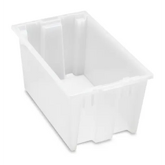 marketlab Nesting and Stacking Totes  11"W x 18"L x 9"H • Semi Clear 1 / each