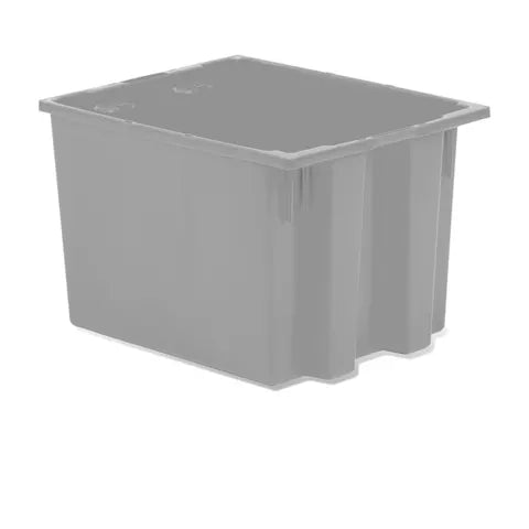 marketlab Nesting and Stacking Totes 15.5"W x 19.5"L x 13"H • Gray  1 / each