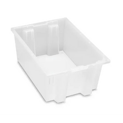 marketlab Nesting and Stacking Totes 15.5"W x 19.5"L x 13"H • Semi Clear  1 / each