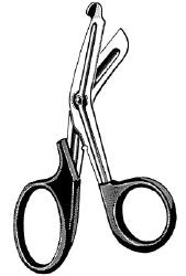 Utility Scissors Sklar® Multi-Cut 7-1/2 Inch Length OR / Surgical Grade German Stainless Steel / Plastic NonSterile Black Finger Ring Handle Angled Blunt Tip / Blunt Tip EACH MK-894642
