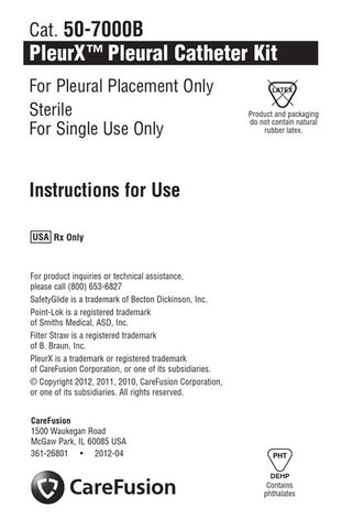 Pleural Drainage Kit PleurX® 15.5 Fr. MK-895525