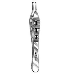 Tissue Forceps Sklar® Adson 4-3/4 Inch Length OR / Surgical Grade German Stainless Steel NonSterile NonLocking Thumb Handle Straight Cross Serrated with 1 X 2 Teeth EACH MK-906560