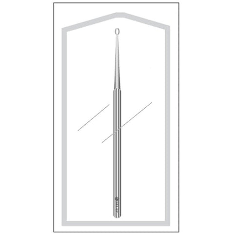 Ear Curette Sklar® 5-3/4 Inch Length Solid Round Handle 4 mm Tip Straight Round Blunt Loop Tip Box of 50 MK-908752