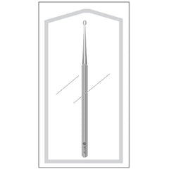 Ear Curette Sklar® 5-3/4 Inch Length Solid Round Handle 4 mm Tip Straight Round Blunt Loop Tip Box of 50 MK-908752