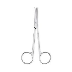 Dissecting Scissors Centurion® Metzenbaum 5-1/2 Inch Length Floor / Office Grade Stainless Steel Sterile Finger Ring Handle Curved Blunt Tip / Blunt Tip CASE OF 20 MK-914749