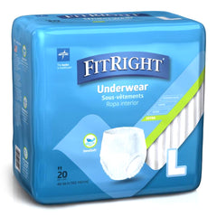 Absorbent Underwear FitRight® Extra Pull On with Tear Away Seams Adult Large Unisex Disposable Moderate Absorbency (20/BG 4BG/CS) MK-919703