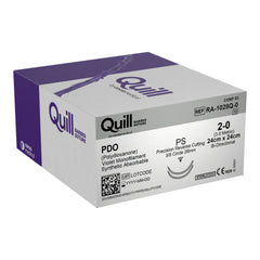 Absorbable Quill Barbed Suture with Needle Quill™ Polydioxanone 2DE-14 3/8 Circle Reverse Cutting Needle Size 2-0 Barbed Monofilament 24" MK-931223
