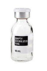 Sterile Empty Vial (SEV) Borosilicate Glass 10 mL Stopper Cap BOX OF 25 MK-935495