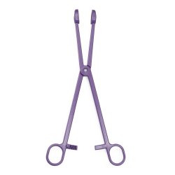 Sponge Forceps Centurion® 9-1/2 Inch Length Floor / Office Grade Plastic NonSterile Locking Finger Ring Handle Straight Fenestrated Serrated Oval Tips CASE OF 50 MK-937619