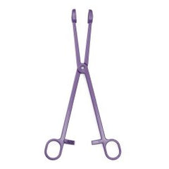 Sponge Forceps Centurion® 9-1/2 Inch Length Floor / Office Grade Plastic NonSterile Locking Finger Ring Handle Straight Fenestrated Serrated Oval Tips CASE OF 50 MK-937619