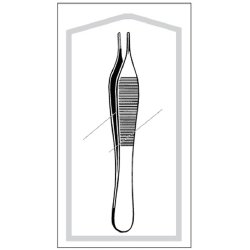 Tissue Forceps Econo Sterile™ Adson 4-3/4 Inch Length Floor / Office Grade Pakistani Stainless Steel Sterile NonLocking Thumb Handle Straight Delicate, 1 X 2 Teeth CASE OF 50 MK-941084
