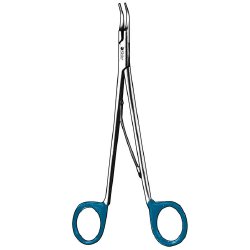 Applying Forceps Sklar® 6 Inch Length OR / Surgical Grade German Stainless Steel NonSterile NonLocking Finger Ring Handle Angled 25° Blunt Tips EACH MK-942874