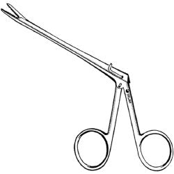 Alligator Forceps Sklar® Noyes 6-1/2 Inch Length OR / Surgical Grade German Stainless Steel NonSterile NonLocking Finger Ring Handle Straight Serrated Tips EACH MK-943895