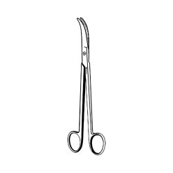 Dissecting Scissors Sklar® Jorgenson 9 Inch Length OR / Surgical Grade German Stainless Steel NonSterile Finger Ring Handle Strongly Curved Blunt Tip / Blunt Tip EACH MK-943908