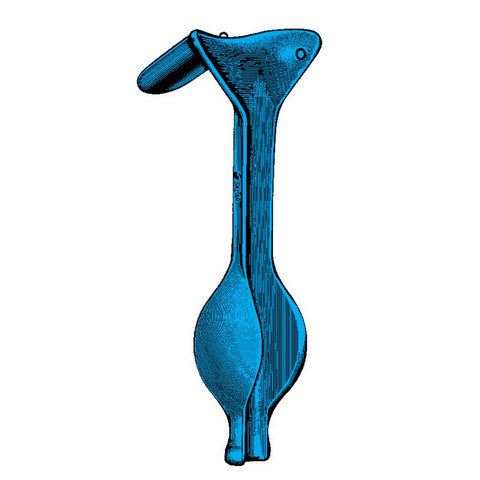 Electrosurgical Vaginal Speculum/Retractor Sklar Blue™ Auvard NonSterile OR Grade Coated Stainless Steel Medium Single-ended Angled 90° Straight Weighted 2.5 lbs. with DSE Loop Reusable Without Light Source Capability Each MK-955561