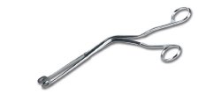 Catheter Forceps Medline® Magill 10 Inch Length Floor / Office Grade Stainless Steel NonSterile NonLocking Finger Ring Handle Straight Fenestrated Serrated Oval Tips BOX OF 12 MK-961973
