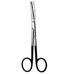 Dissecting Scissors Sklarhone™ SuperCut Metzenbaum-Lahey 4-1/2 Inch Length OR / Surgical Grade German Stainless Steel NonSterile Finger Ring Handle Curved on Flat Blunt Tip / Blunt Tip EACH MK-962407
