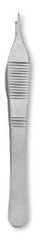 Tissue Forceps Centurion® Lil' Tips® Adson 4-3/4 Inch Length OR / Surgical Grade Stainless Steel Sterile NonLocking Thumb Handle Straight Super Fine, 1 X 2 Teeth CASE OF 20 MK-971877