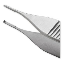 Tissue Forceps Centurion® Lil' Tips® Adson 4-3/4 Inch Length OR / Surgical Grade Stainless Steel Sterile NonLocking Thumb Handle Straight Super Fine, 1 X 2 Teeth CASE OF 20 MK-971877
