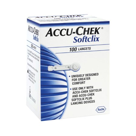 Roche Diabetes Care Lancet Accu-Chek® Soft Touch Lancet Needle Multiple Depth Settings 21 Gauge Track System