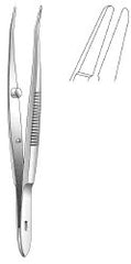 Tying Forceps Sklar® Puntenney 4 Inch Length OR / Surgical Grade German Stainless Steel NonSterile NonLocking Thumb Handle Curved Blunt Smooth Tips EACH MK-978455