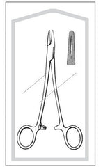 Needle Holder Econo™ Mayo-Hegar 5 Inch Length Blunt, Straight, Serrated Finger Ring Handle Case of 25 MK-989273