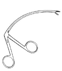 Tendon Pulling Forceps Sklar® Carroll 4-1/4 Inch Length OR / Surgical Grade German Stainless Steel NonSterile NonLocking Finger Ring Handle Curved Blunt Serrated Tips EACH MK-993191