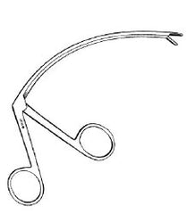 Tendon Pulling Forceps Sklar® Carroll 4-1/4 Inch Length OR / Surgical Grade German Stainless Steel NonSterile NonLocking Finger Ring Handle Curved Blunt Serrated Tips EACH MK-993191