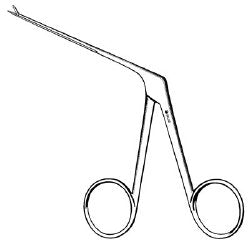 Alligator Forceps Sklar® 3-1/4 Inch Length OR / Surgical Grade German Stainless Steel NonSterile NonLocking Finger Ring Handle Straight Very Delicate, Smooth Tips EACH MK-994243